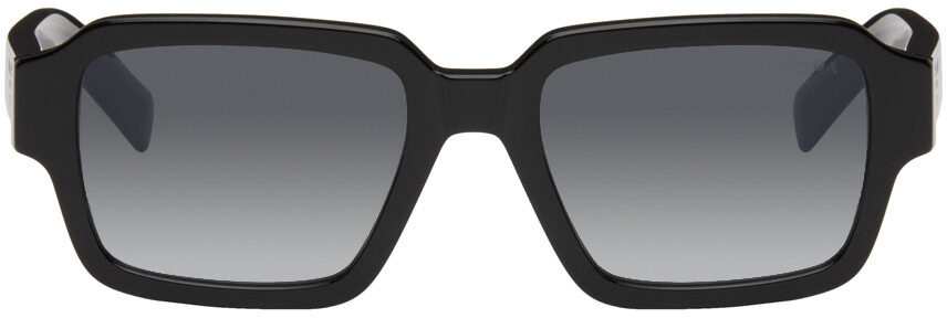 

Черные прямоугольные солнцезащитные очки Prada Eyewear, цвет Black