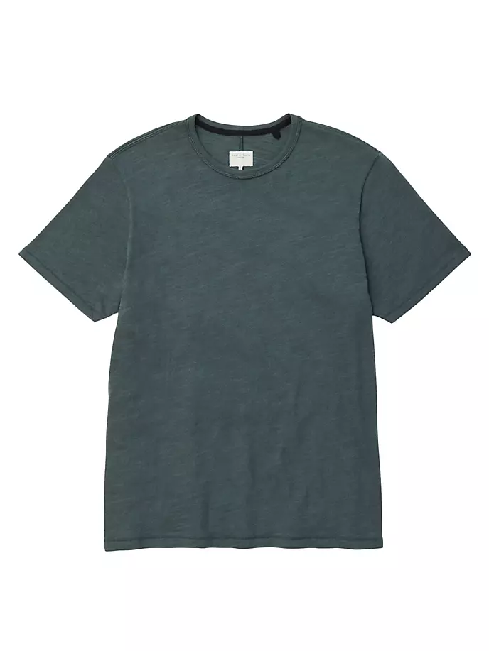

Классическая футболка с пламенем Rag & Bone, цвет shadow green