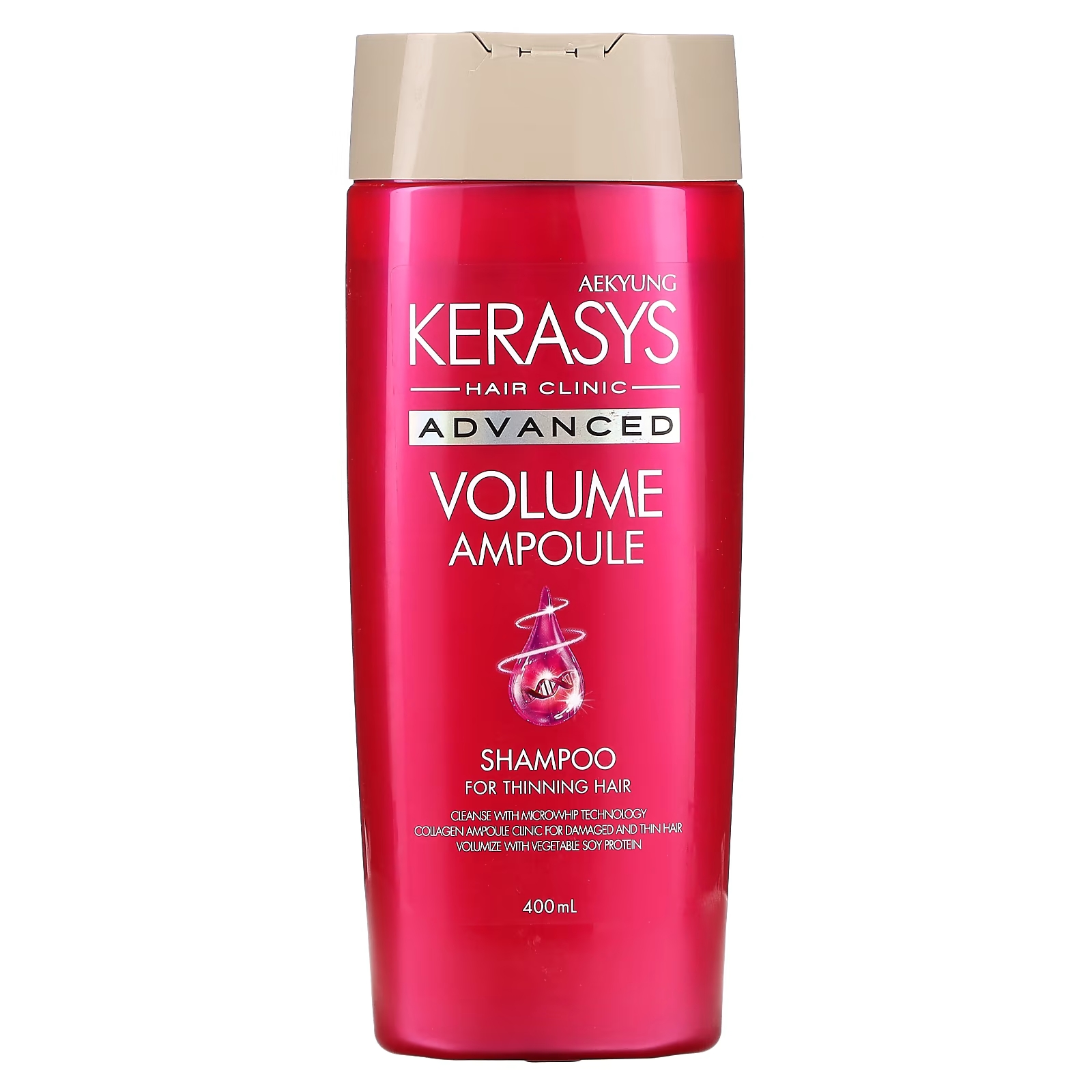 цена Шампунь Kerasys Advanced Volume Ampoule для редеющих волос, 400 мл