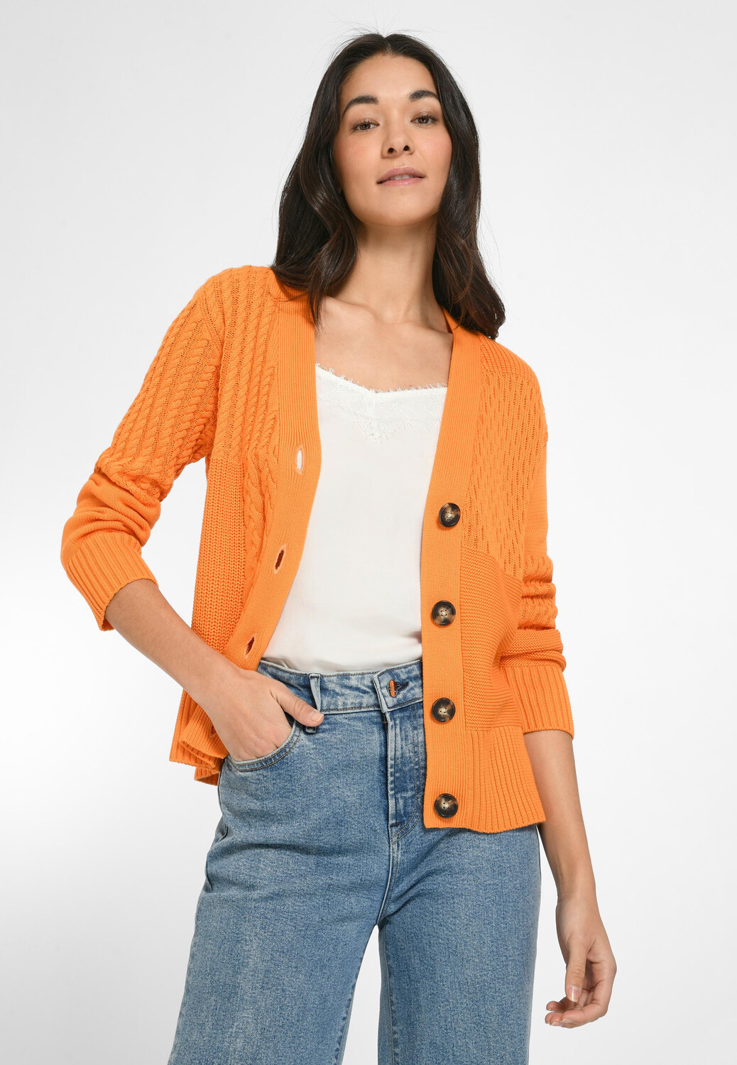 

Толстовка PETER HAHN Strickjacke Cotton, цвет MANDARINE