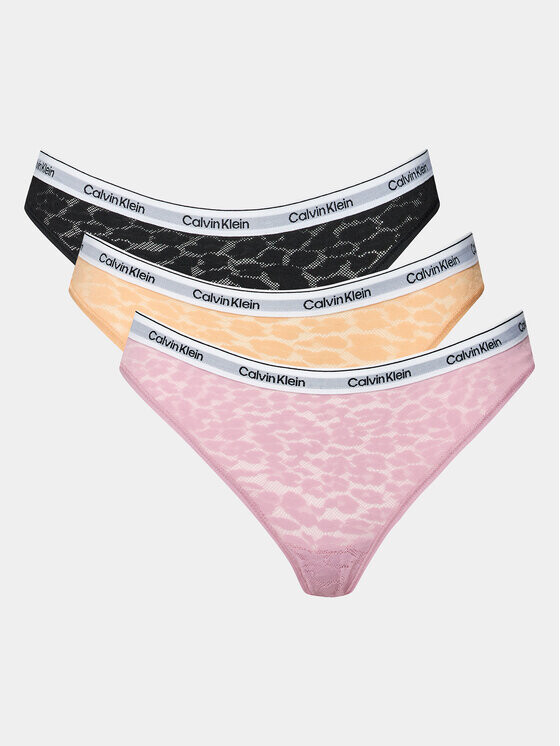 

Комплект из 3 бразильских женских трусов Calvin Klein, мультиколор