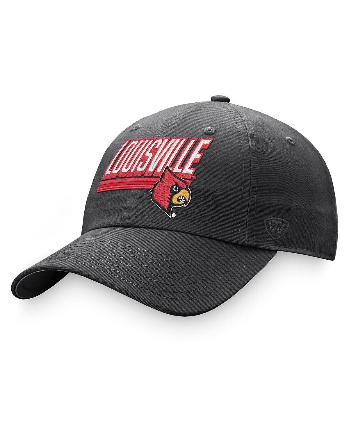 

Мужская темно-серая регулируемая шляпа Louisville Cardinals Slice Top of the World