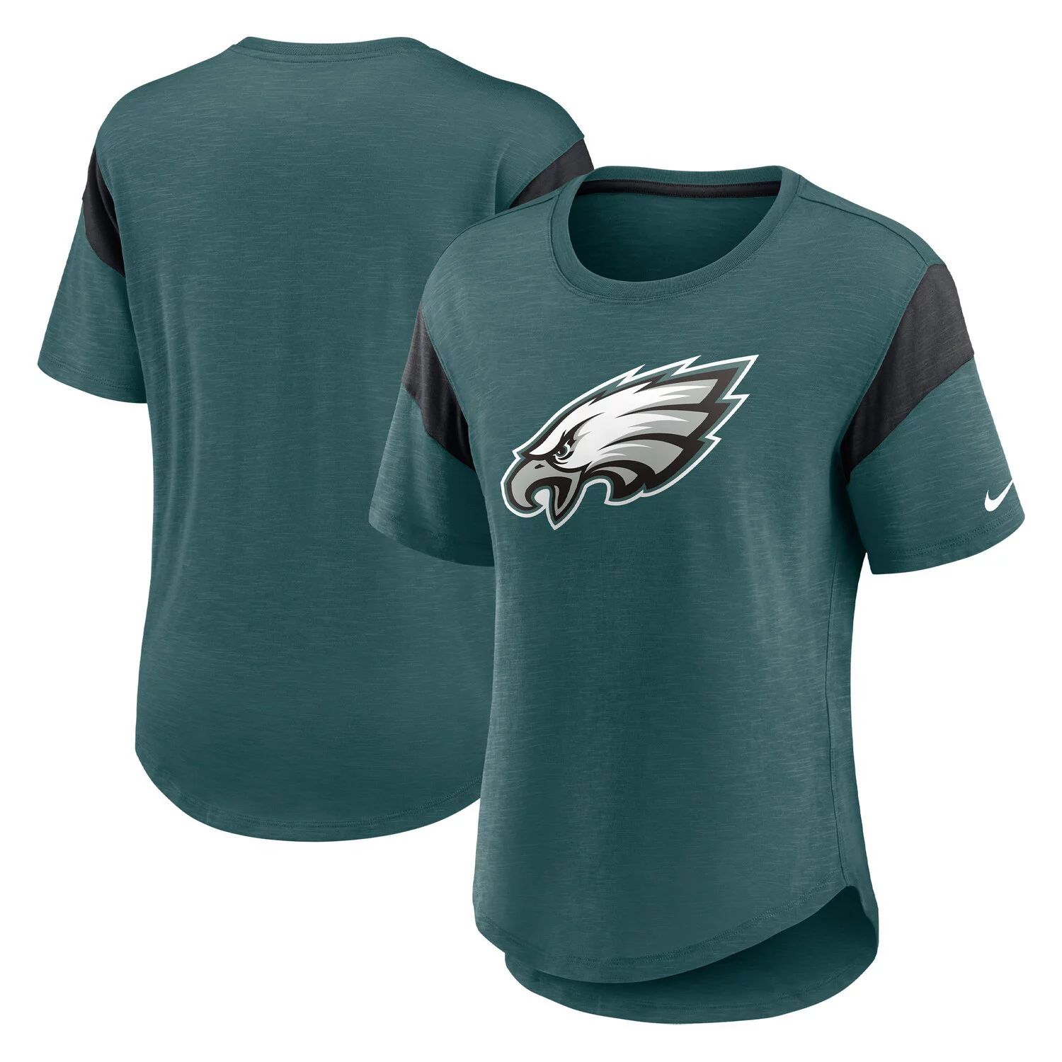 

Женская модная футболка с логотипом Nike Heather Midnight Green Philadelphia Eagles Primary Nike