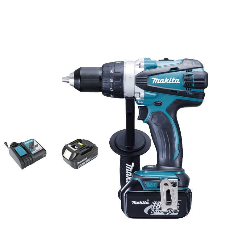 Дрель электрическая Makita DDF458RME, 13 мм + два аккумулятора 18V/4.0Ah, зарядное устройство