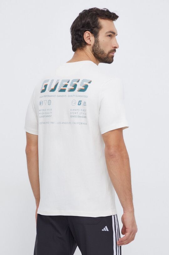 

Хлопковая футболка Guess, бежевый