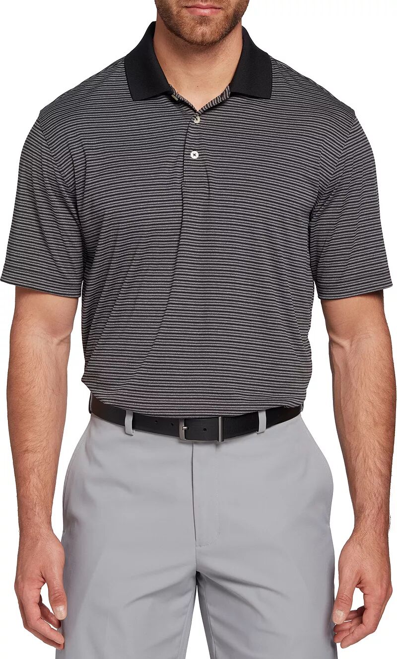 Мужская футболка-поло для гольфа в полоску Walter Hagen Essentials, черный