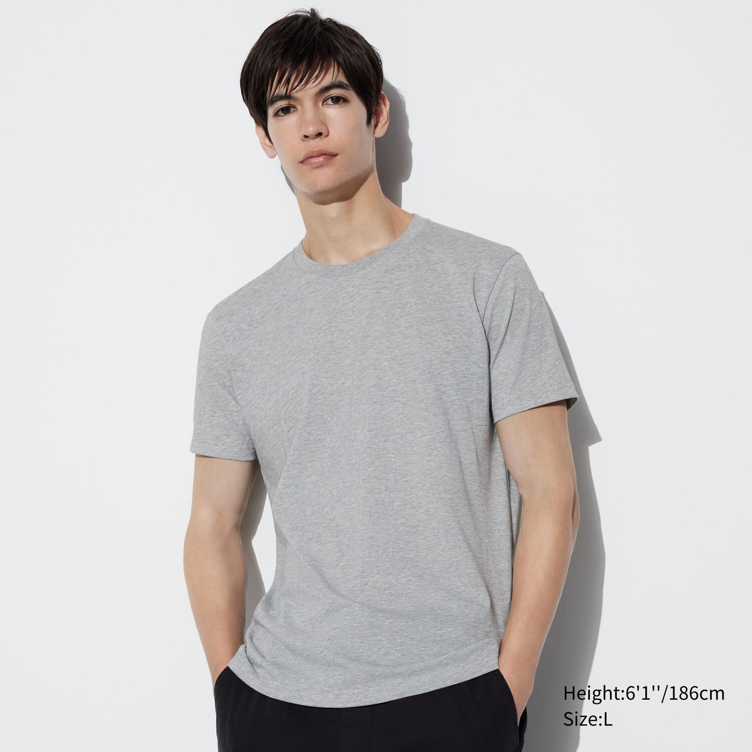 

Футболка с коротким рукавом и круглым вырезом Dry Color UNIQLO, серый