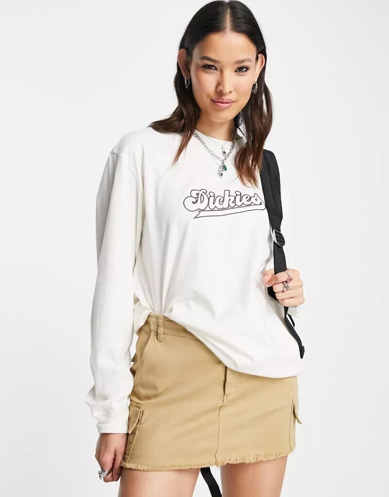 

Белая университетская рубашка с длинными рукавами Dickies, эксклюзивно для ASOS