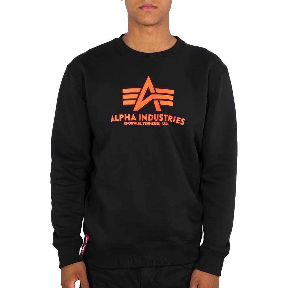 

Толстовка Alpha Industries Basic Neon Print, черный