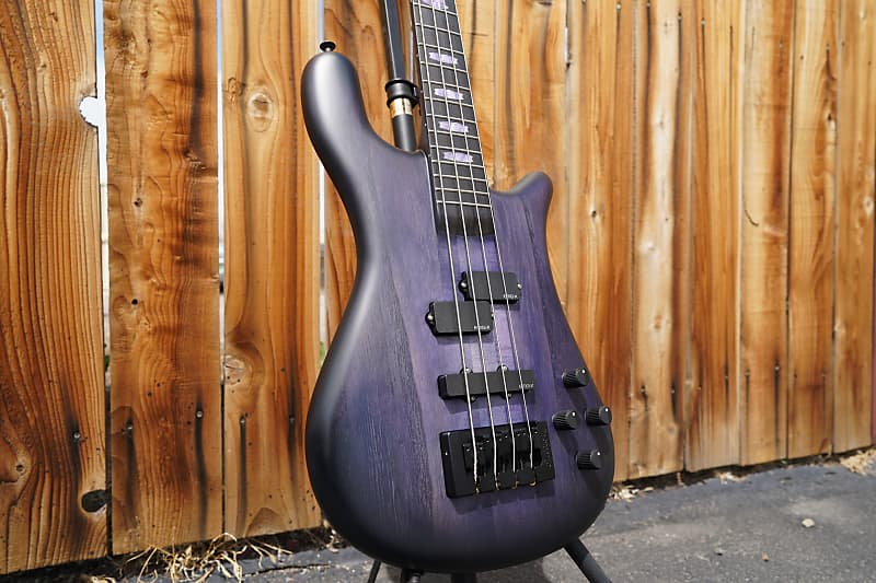 цена Басс гитара Spector USA NS-2 Neck Thru - Nightshade Matte 7.45 lbs 4-String Bass w/ Black Tolex Case