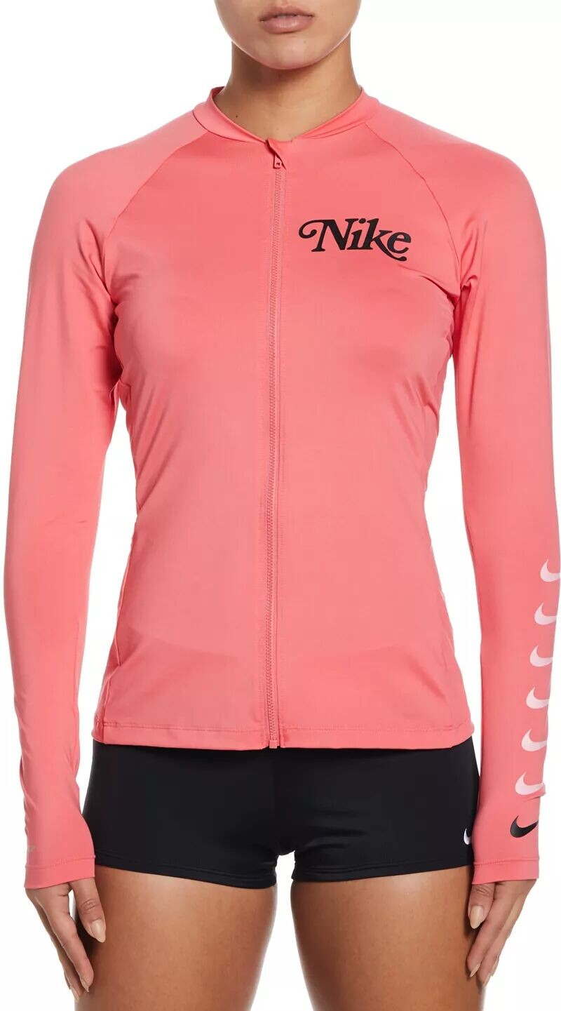 

Женская гидрозащита Nike на молнии с логотипом и длинными рукавами