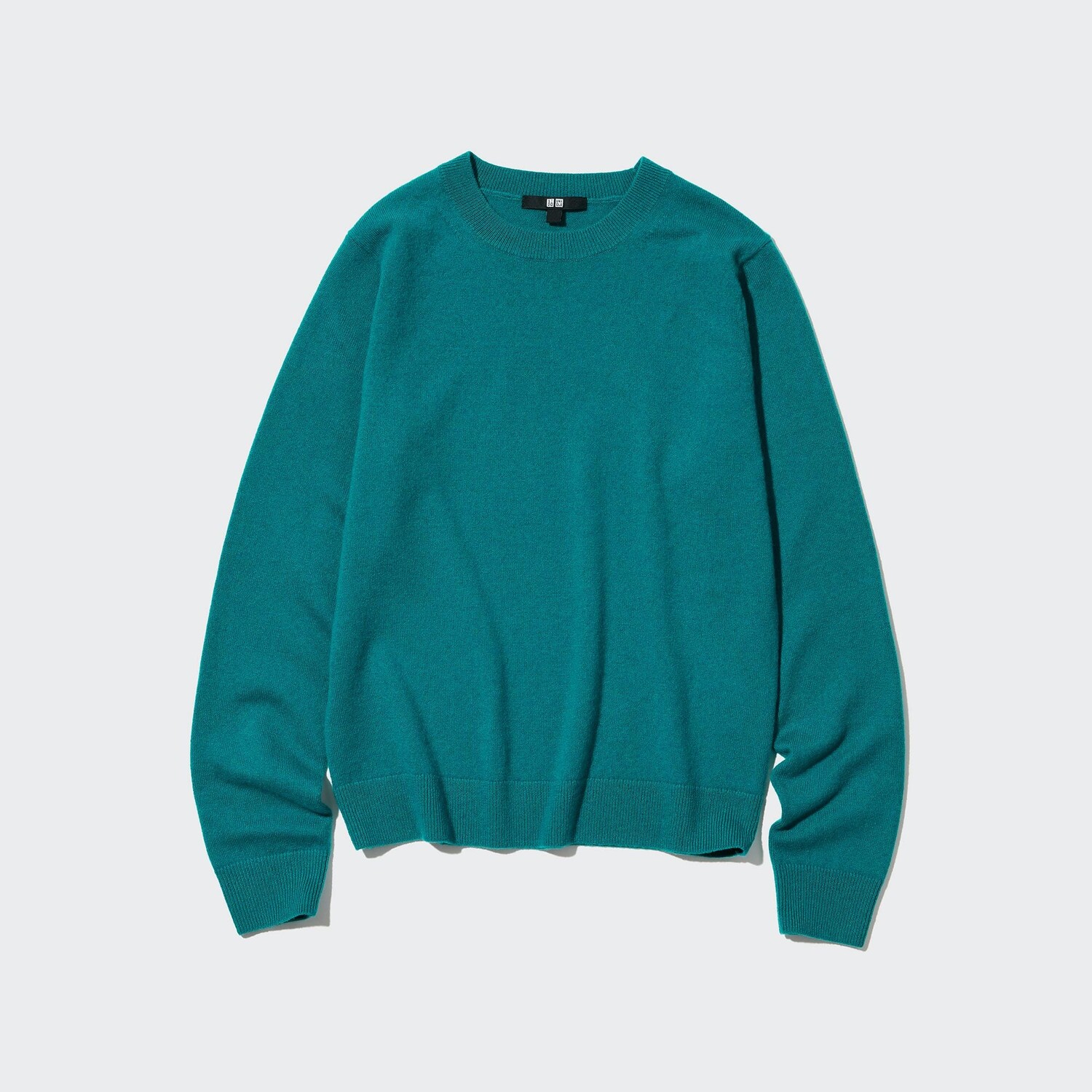 

Джемпер Uniqlo женский кашемировый с круглым вырезом, зеленый