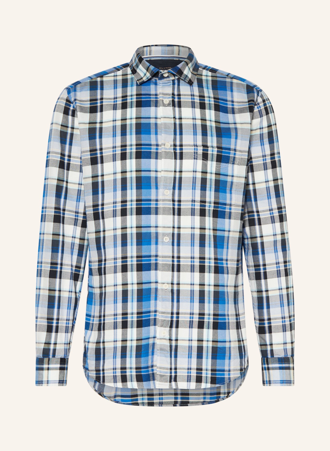 Рубашка OLYMP regular fit, темно-синий рубашка uniqlo flannel regular fit темно синий