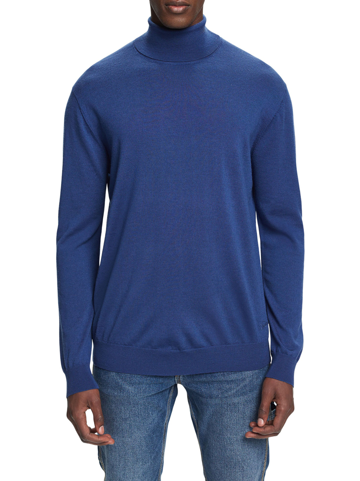 Пуловер ESPRIT Woll Rollkragen, синий пуловер indicode rollkragen синий