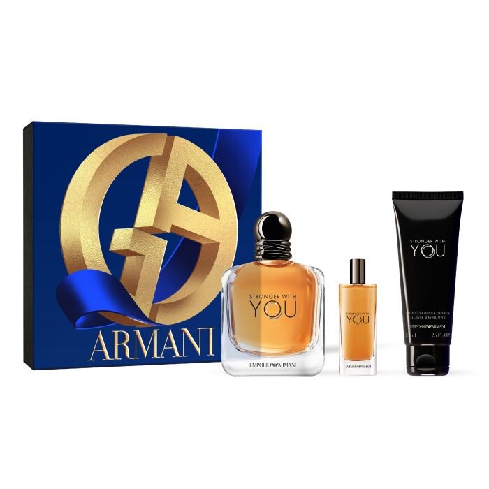 

Мужская туалетная вода Cofre Stronger With You EDT Armani, EDT 100 ml + Gel 75 ml + Mini