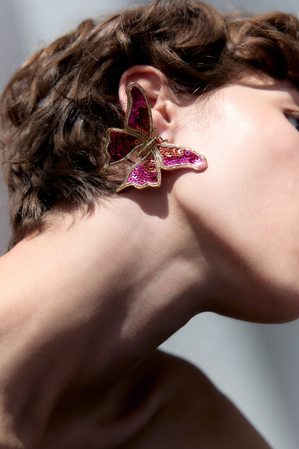 

Серьги, украшенные блестками Zara, золотой