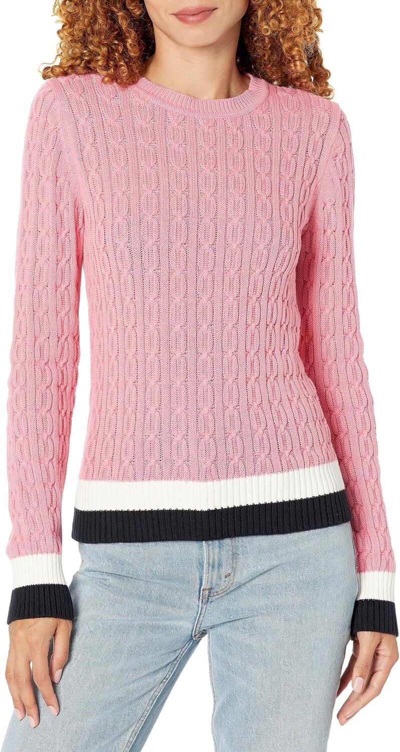 

Длинный свитер с круглым вырезом Tommy Hilfiger, цвет Peony Combo