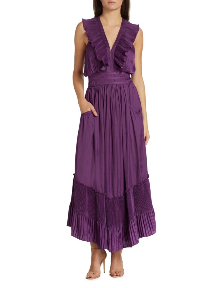 

Платье макси Camden с оборками Ramy Brook, цвет Vivid Purple