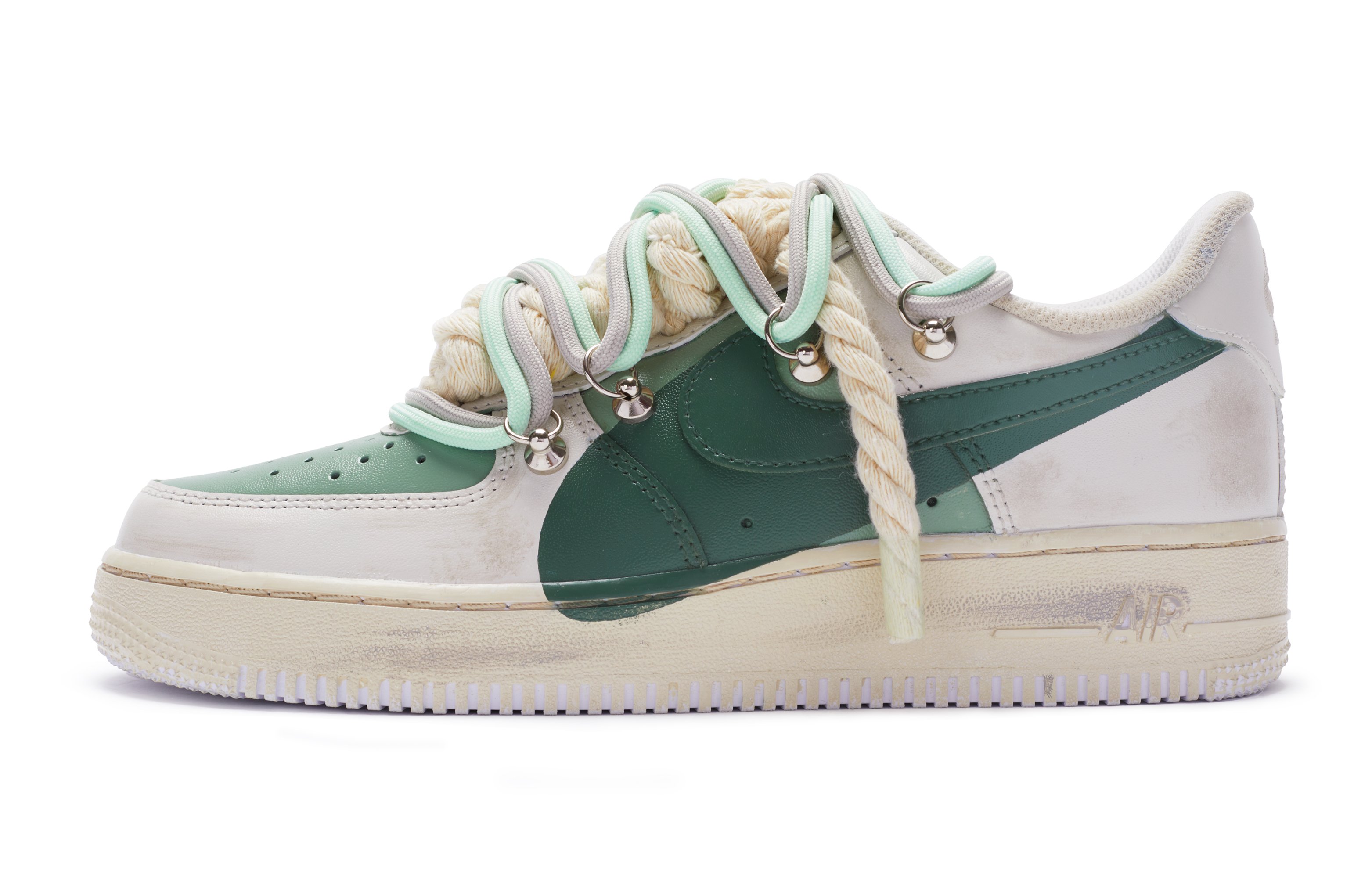 

Кроссовки для скейтбординга Air Force 1 женские, низкие, темно-зеленые Nike