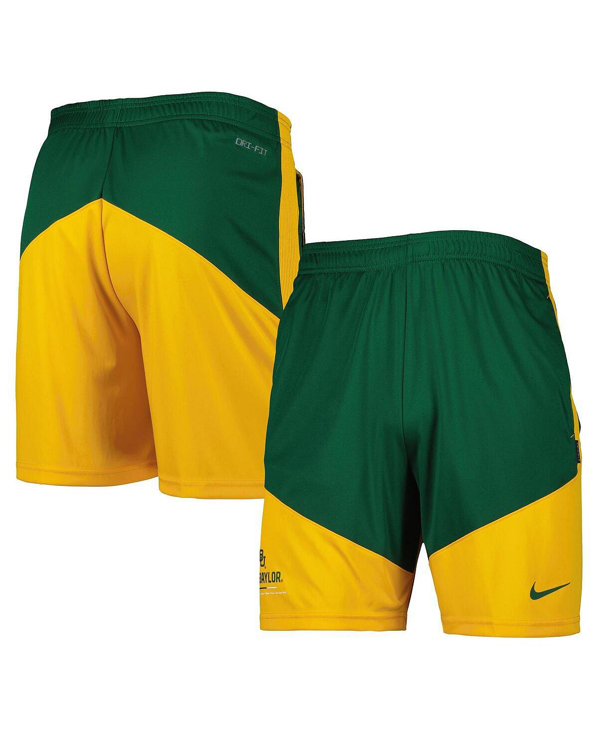 

Мужские зеленые и золотые шорты Baylor Bears Performance Player Nike