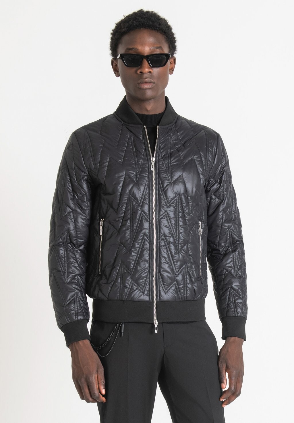 

Куртка-бомбер Regular Fit Jacket With A Geometric Design Antony Morato, черный