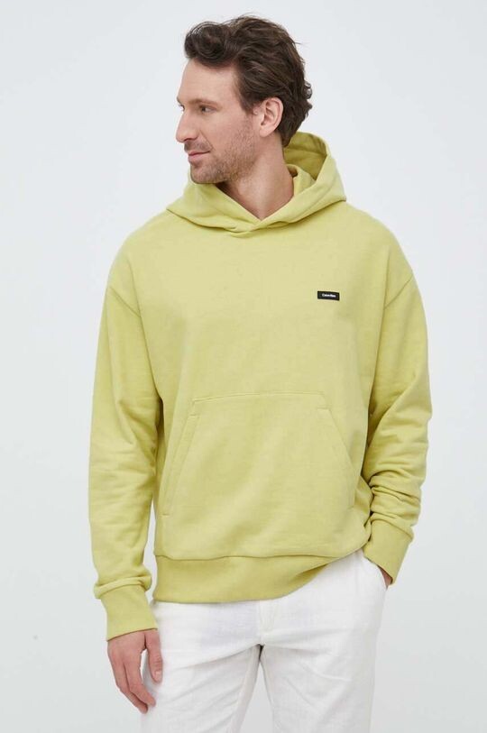 

Хлопковая толстовка Calvin Klein, зеленый