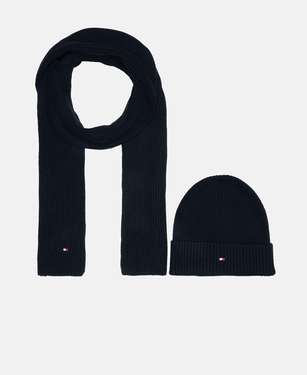

Шарф и шапка Tommy Hilfiger, черный