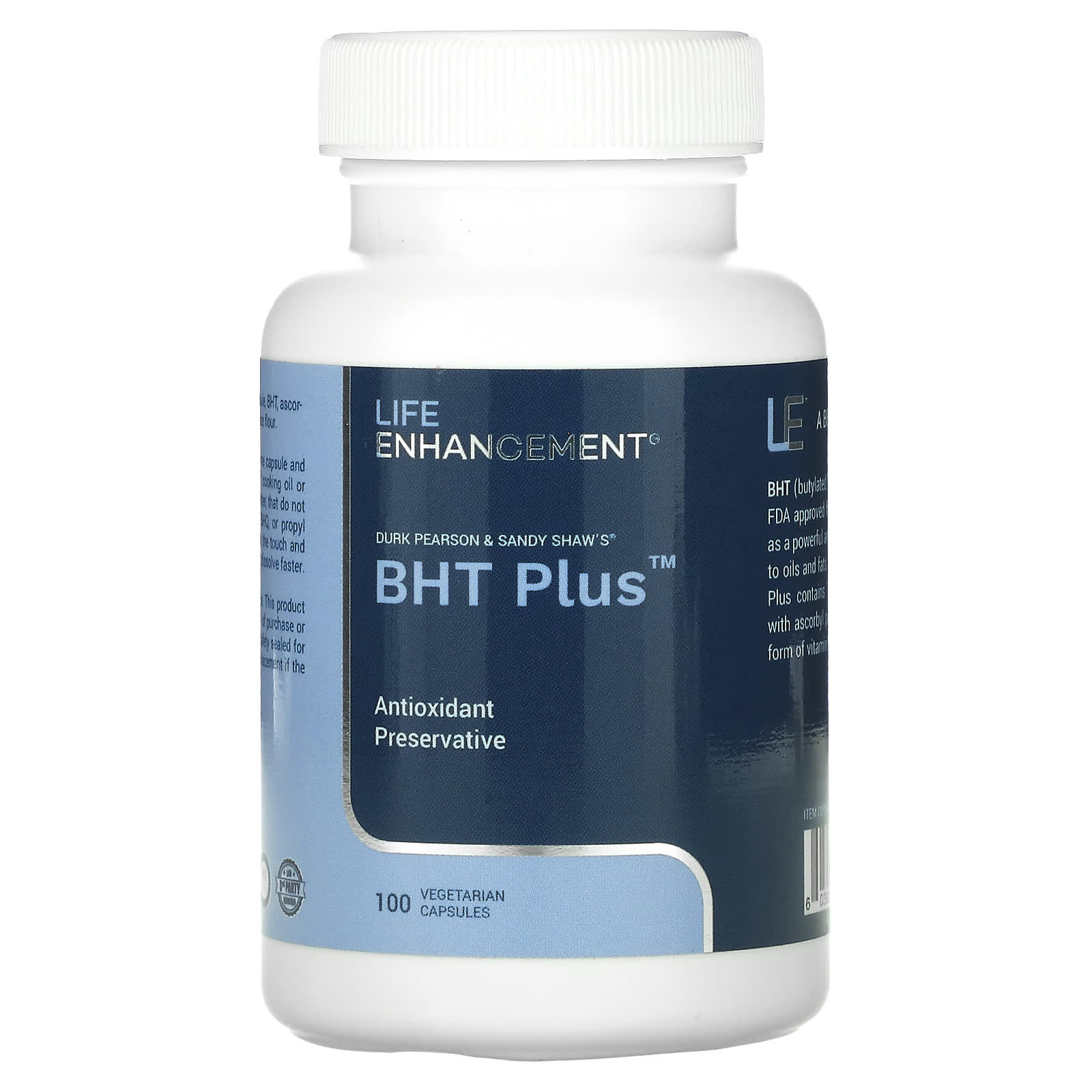 

Durk Pearson & Sandy Shaw's BHT Plus, добавка с бутилгидрокситолуолом, 100 капсул, Life Enhancement