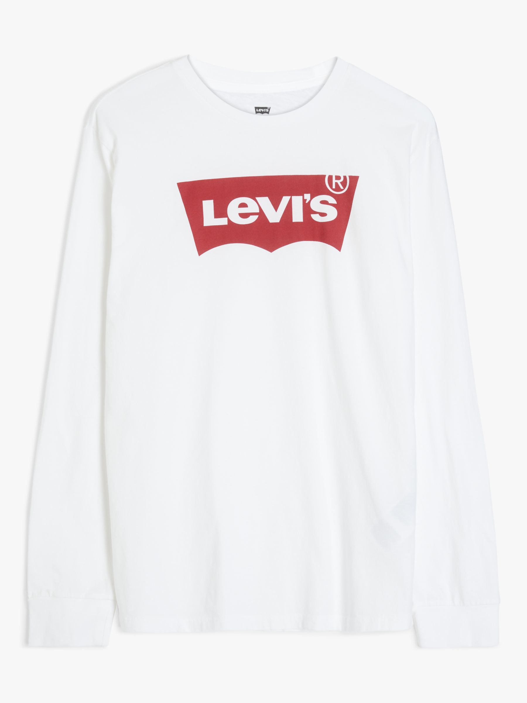 цена Футболка с длинным рукавом и логотипом Levi's Batwing, белая