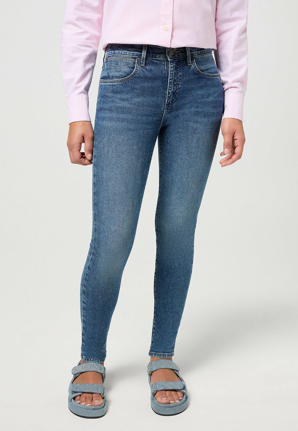 

Джинсы скинни Wrangler, синий деним