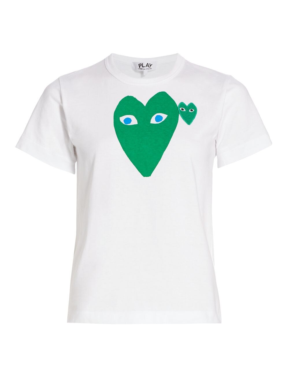 

Футболка с двойным сердцем Comme des Garçons PLAY, белый