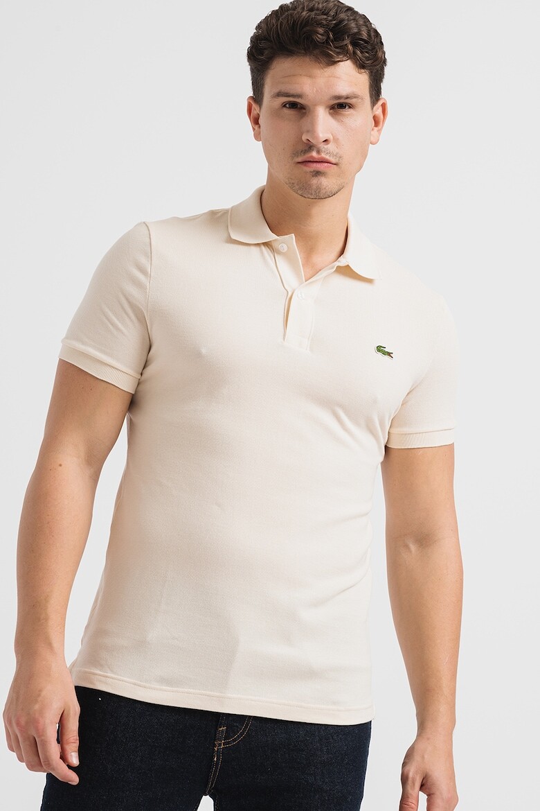 

Боди с эффектом пике Lacoste, бежевый