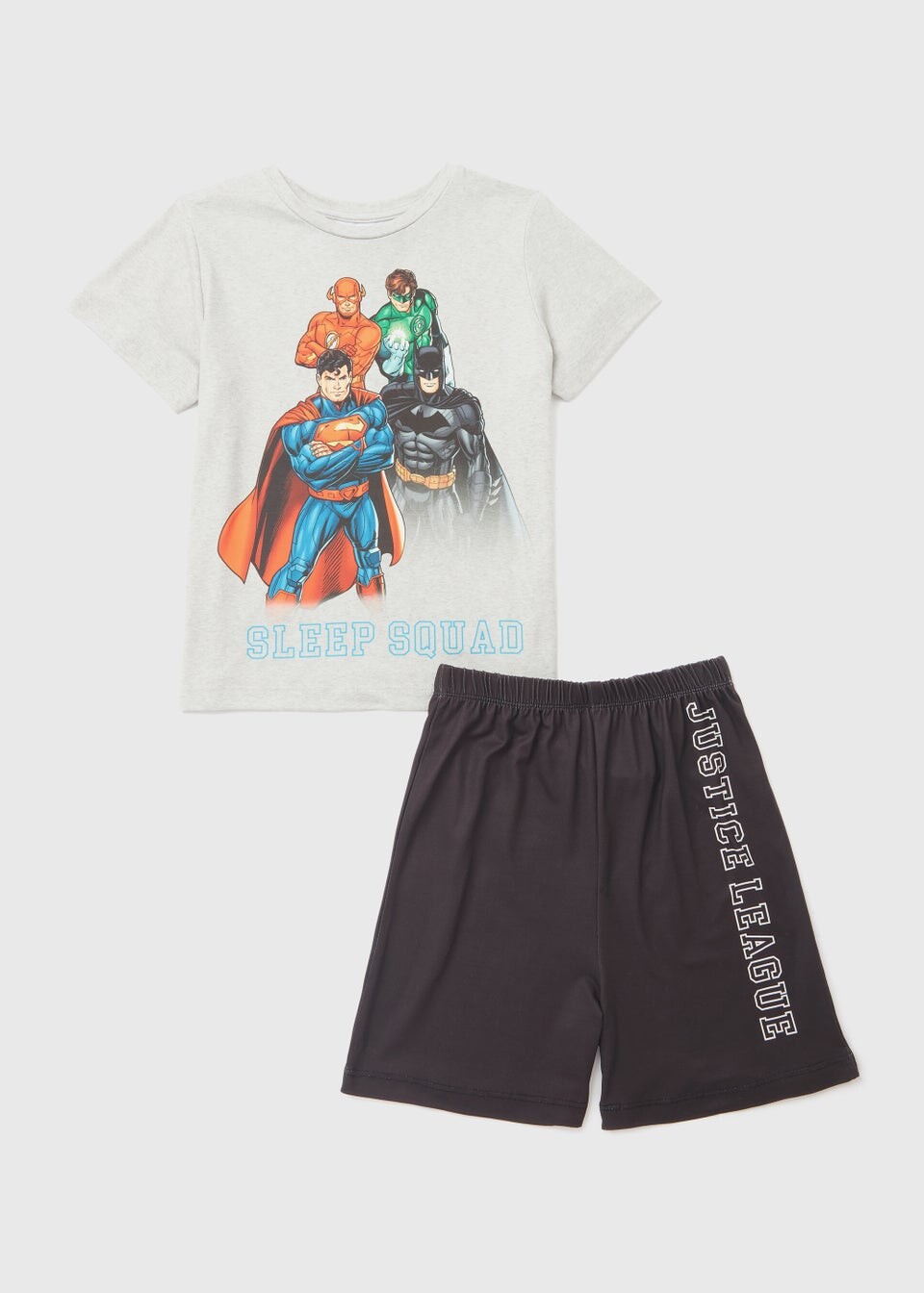 

Детский короткий пижамный комплект DC Comic Sleep Squad черного цвета (5–12 лет) DC Comics, мультиколор