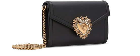 

Мини-сумка Devotion из телячьей кожи Dolce & Gabbana, черный