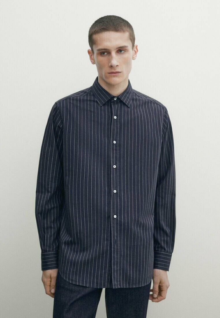 

Рубашка STRIPED Massimo Dutti, цвет dark blue