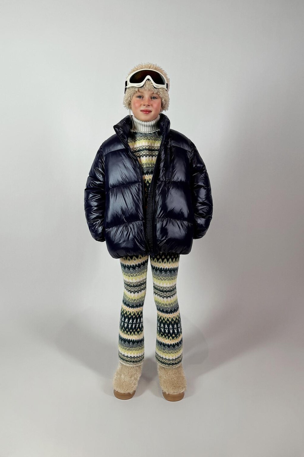 

Куртка-пуховик snow collection ZARA, темно-синий