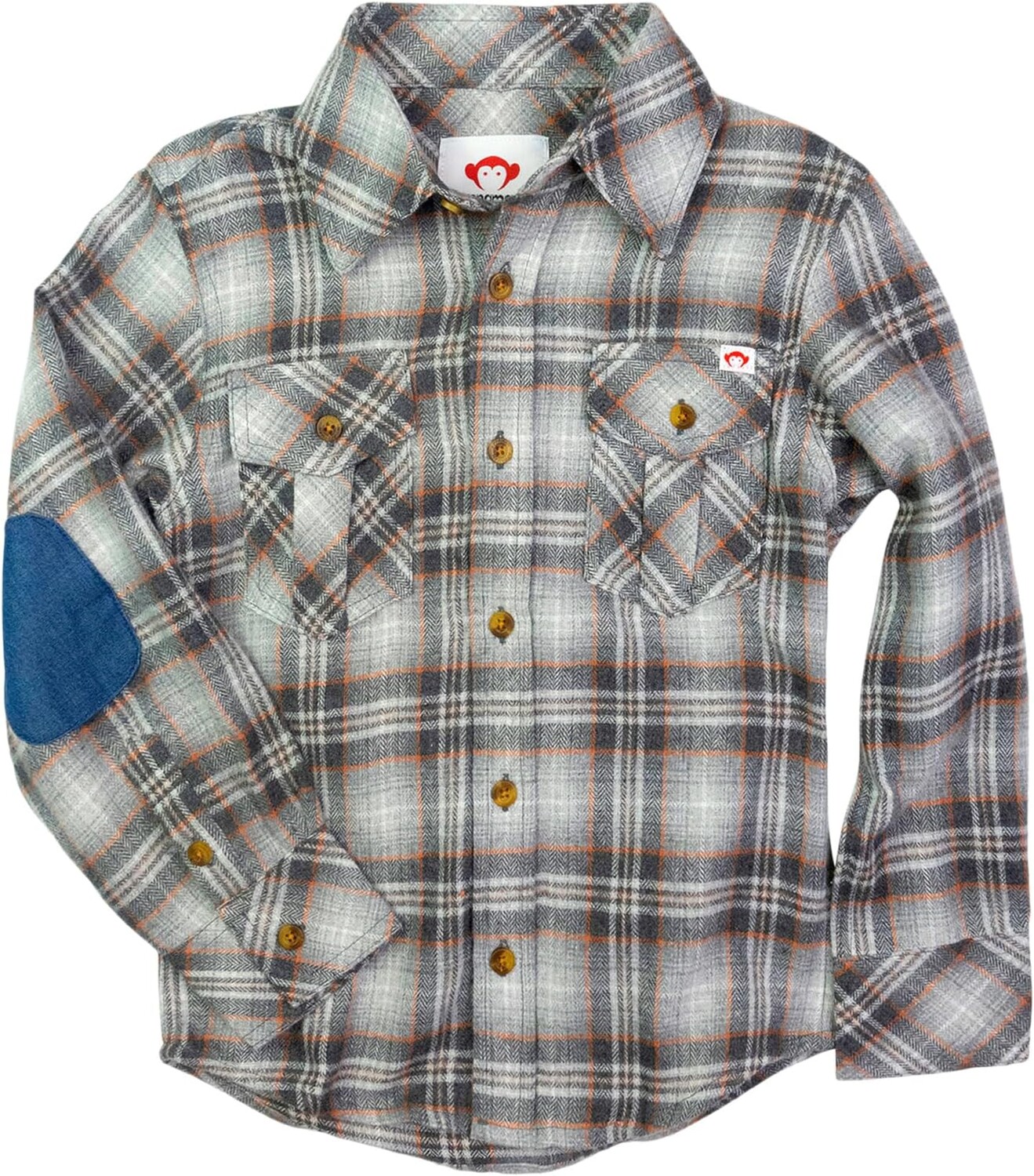 

Рубашка Appaman Flannel Shirt, цвет Grey/Orange Plaid