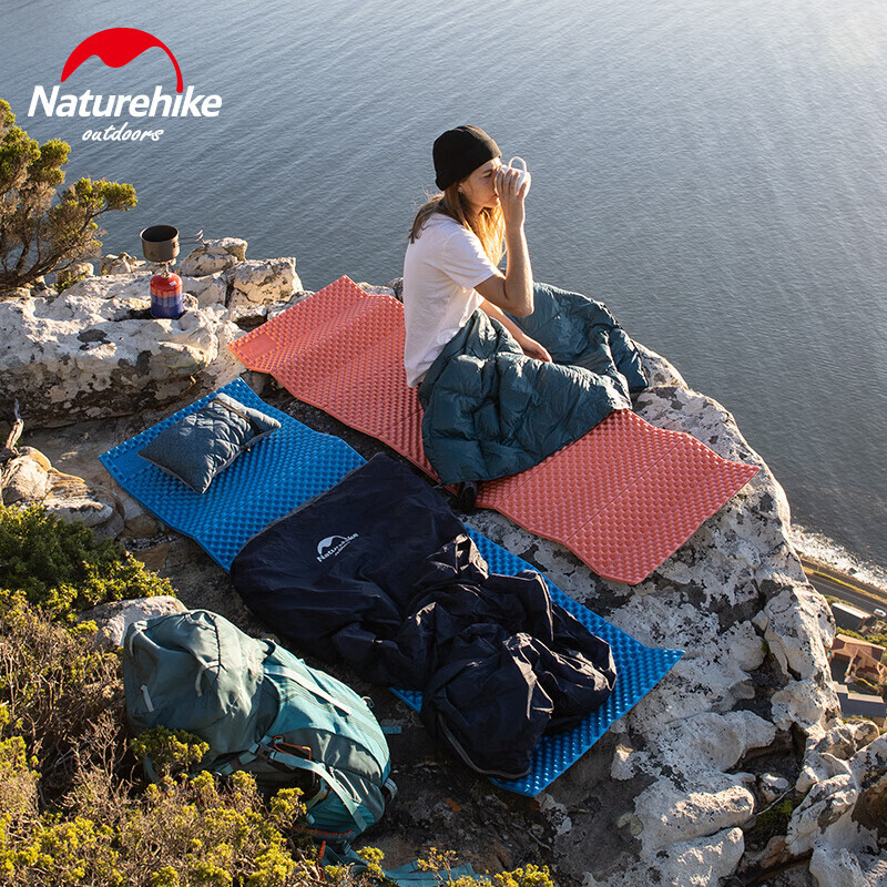

Ziyouhike и без гостя, утолщенный напольный коврик для кемпинга, коврик для ворса, палатка, гнездо, портативный синий [утолщенный 2,5 см]
