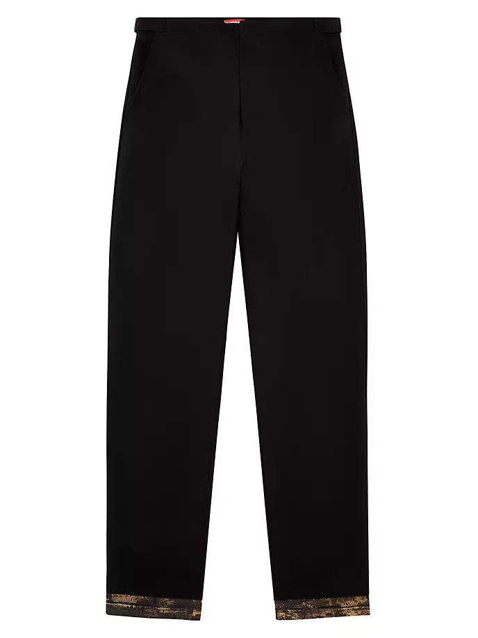 

Широкие брюки Lewitt из смесовой шерсти Diesel, черный