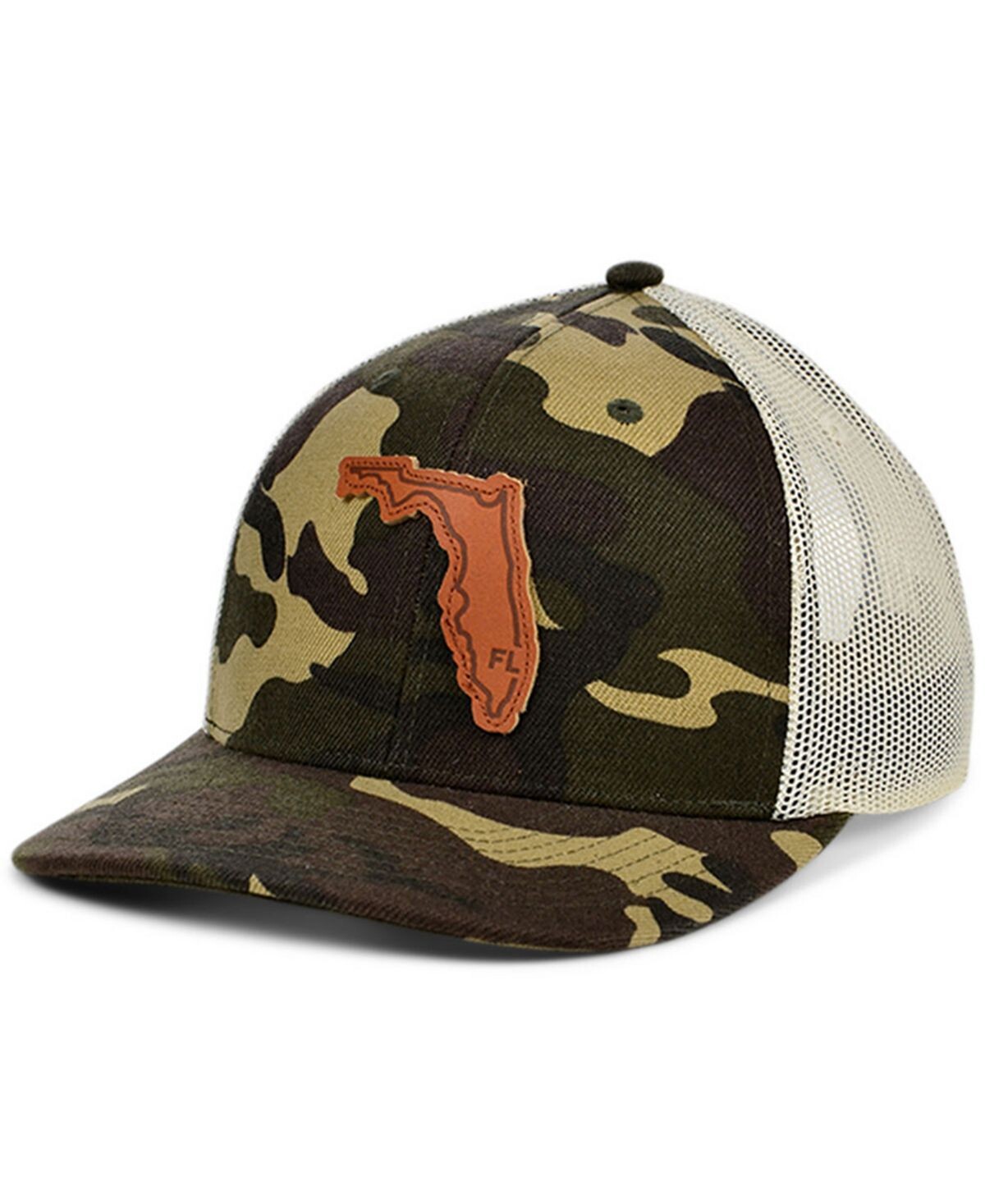 

Кепка Local Crowns Florida Woodland Leather State Patch Curved Trucker Cap Lids