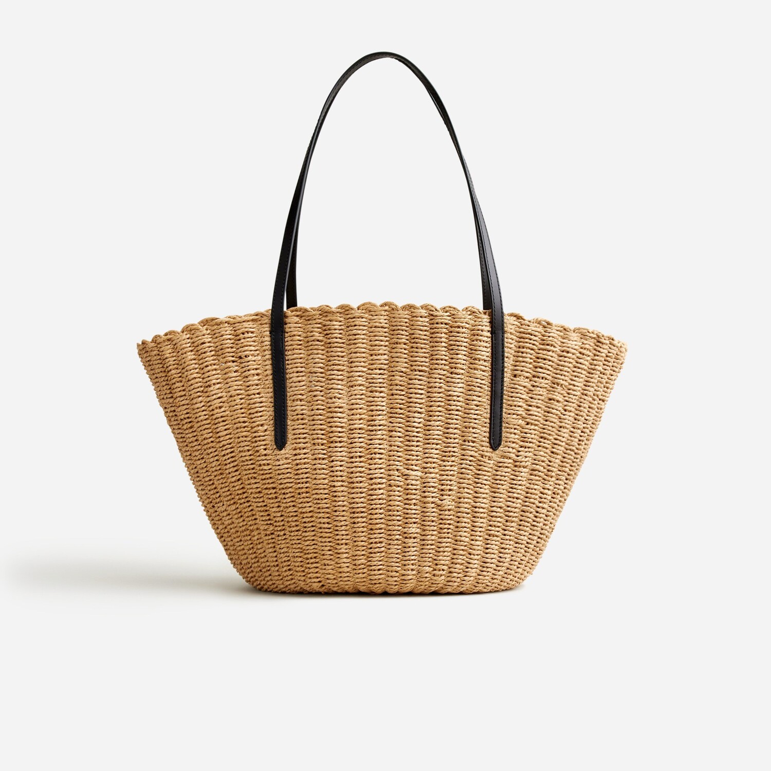 

Сумка-Тоут из плетеной соломы Como J.Crew, черный