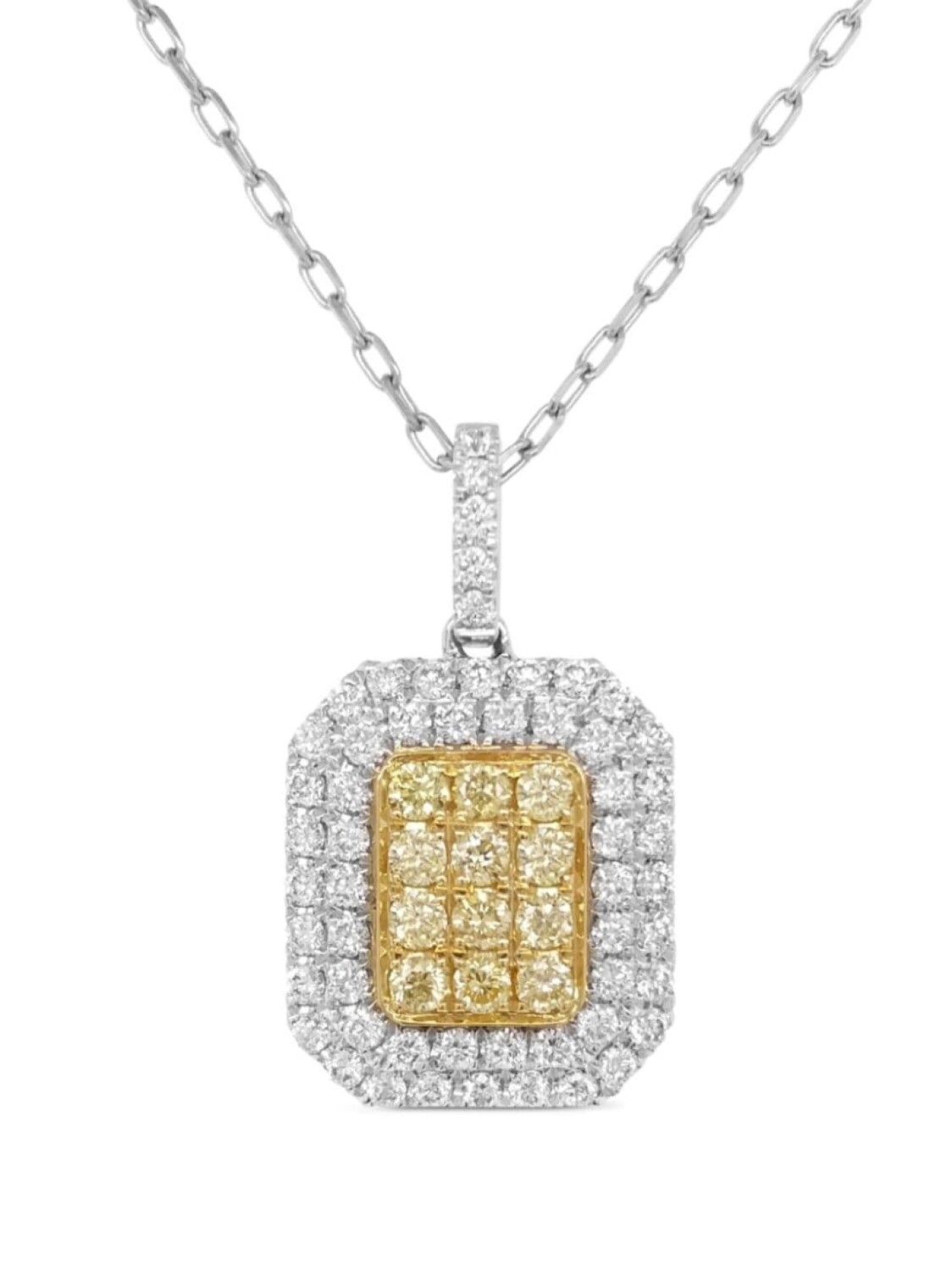 

Колье из золота и платины с бриллиантами HYT Jewelry, серебряный