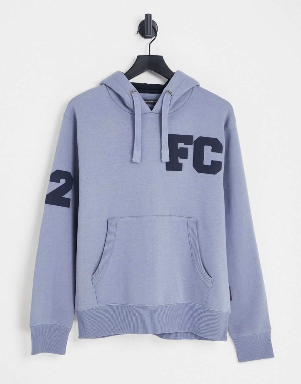 

Голубая толстовка с капюшоном French Connection varsity, Синий