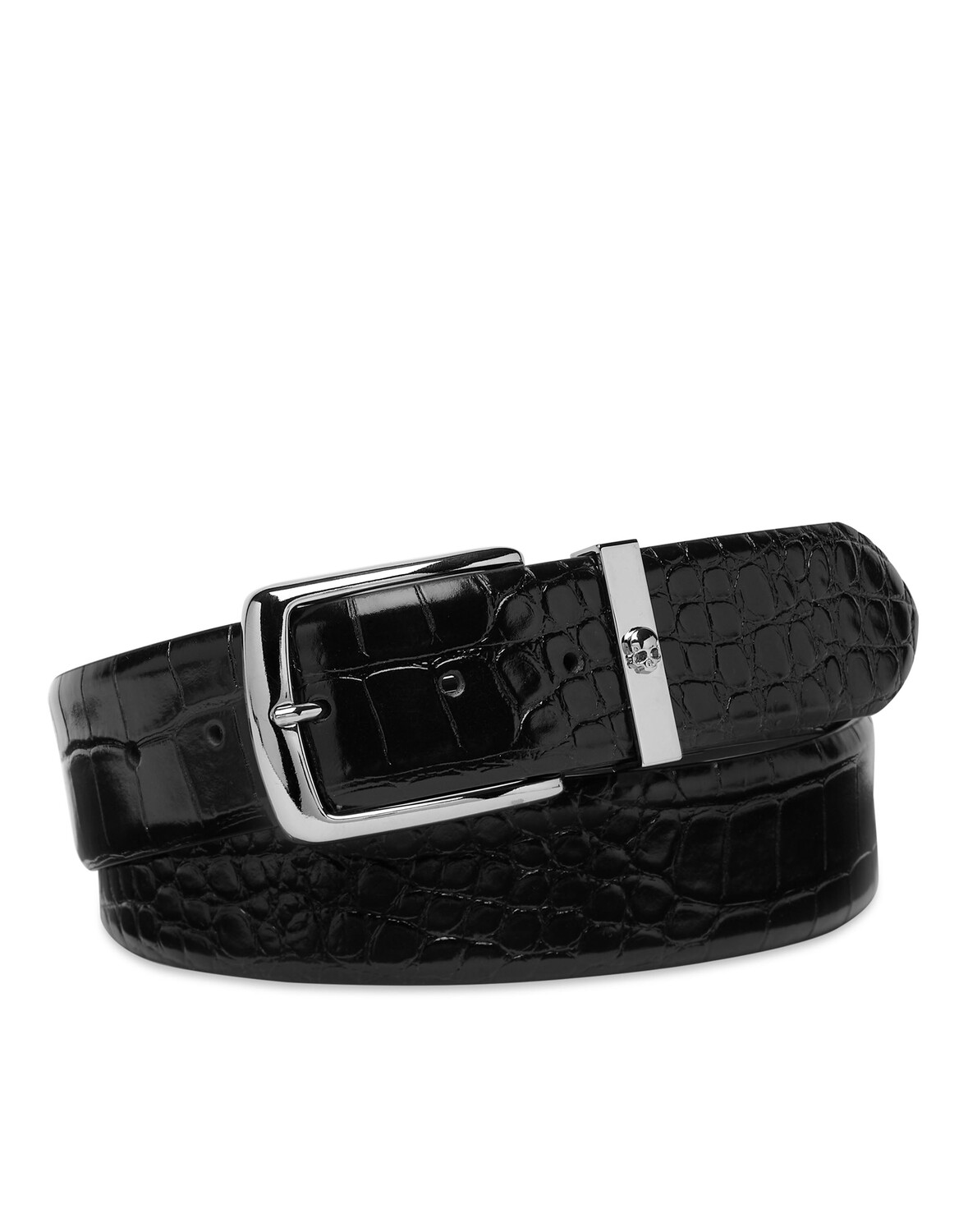 

Кожаный ремень Базовый Philipp Plein, цвет Black/Nickel