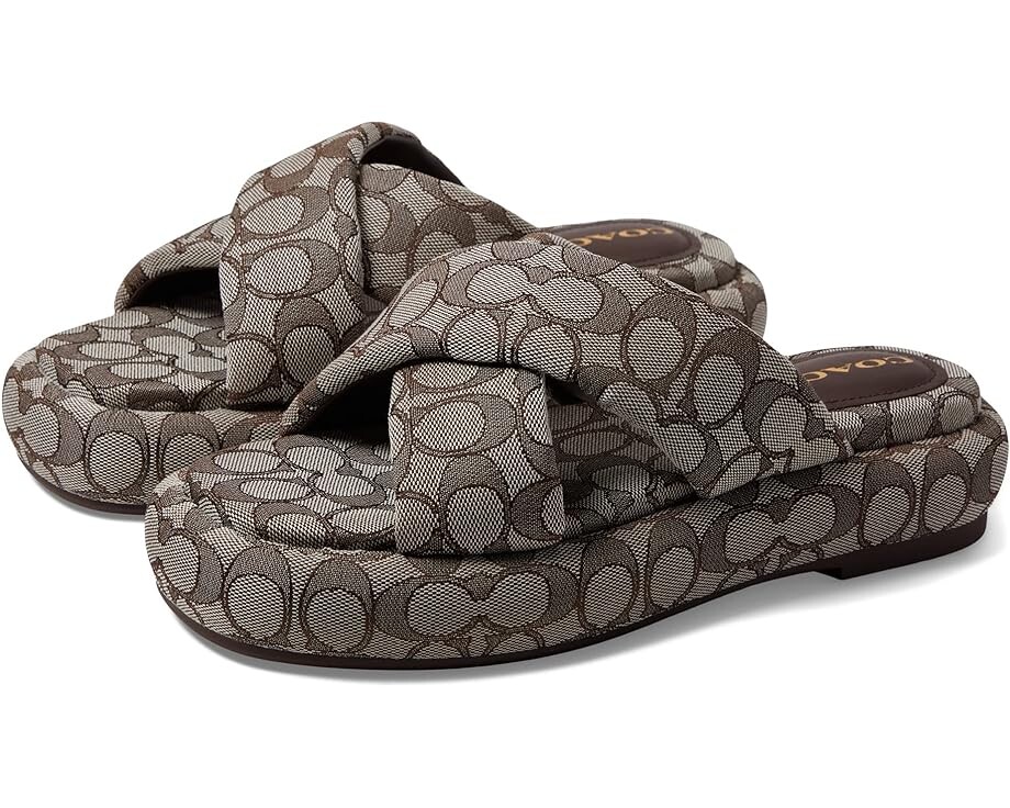 

Сандалии COACH Penelope Jacquard Sandal, цвет Oak
