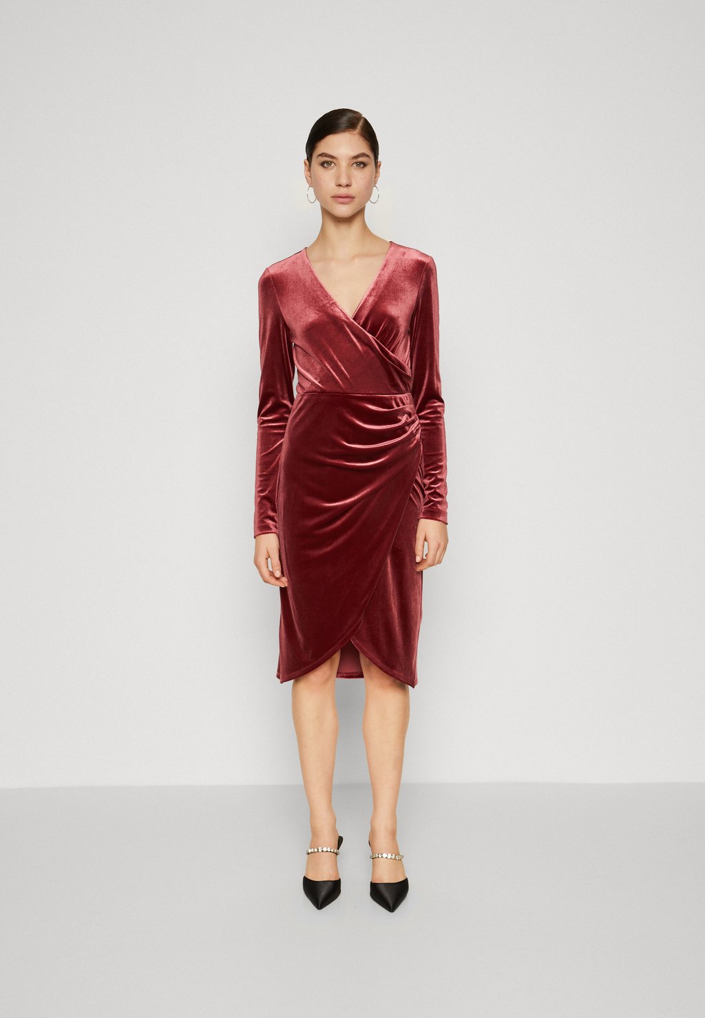 Элегантное платье Onljenny Dress ONLY, цвет cabernet