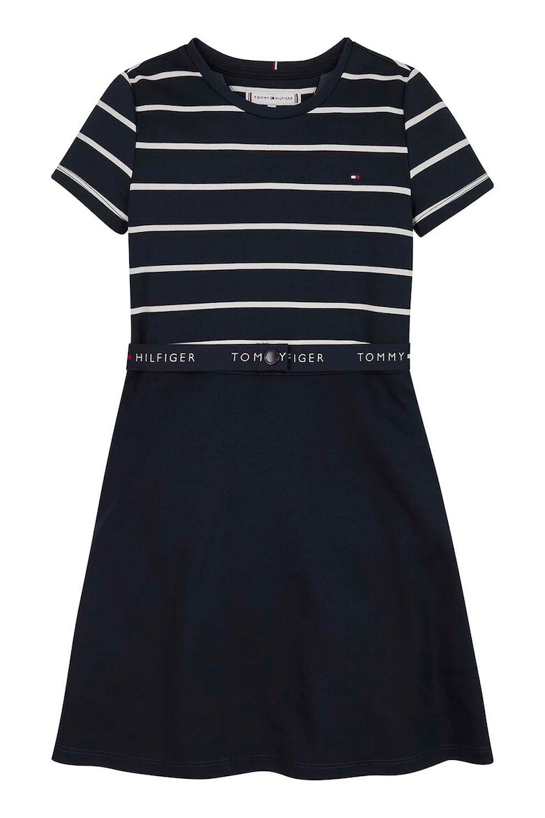 

Платье с плиссированной юбкой и логотипом Tommy Hilfiger, белый