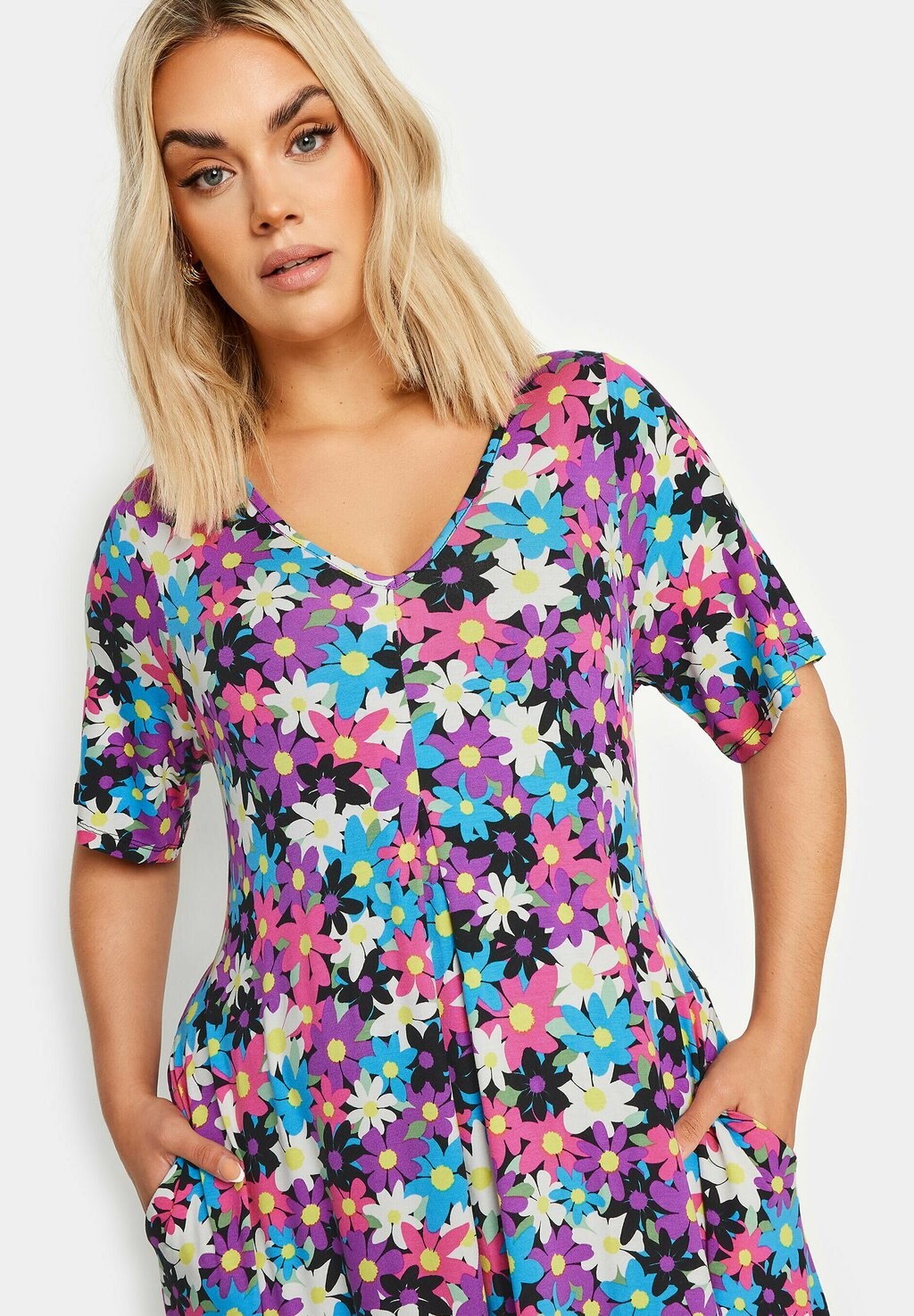 

Длинное платье FLORAL Yours Clothing, черный