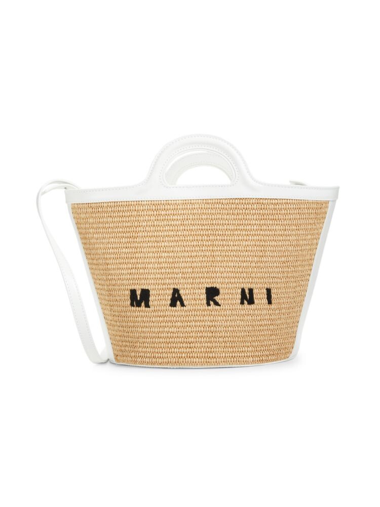 

Сумка-тоут Marni из фактурной кожи Marni, цвет White Natural
