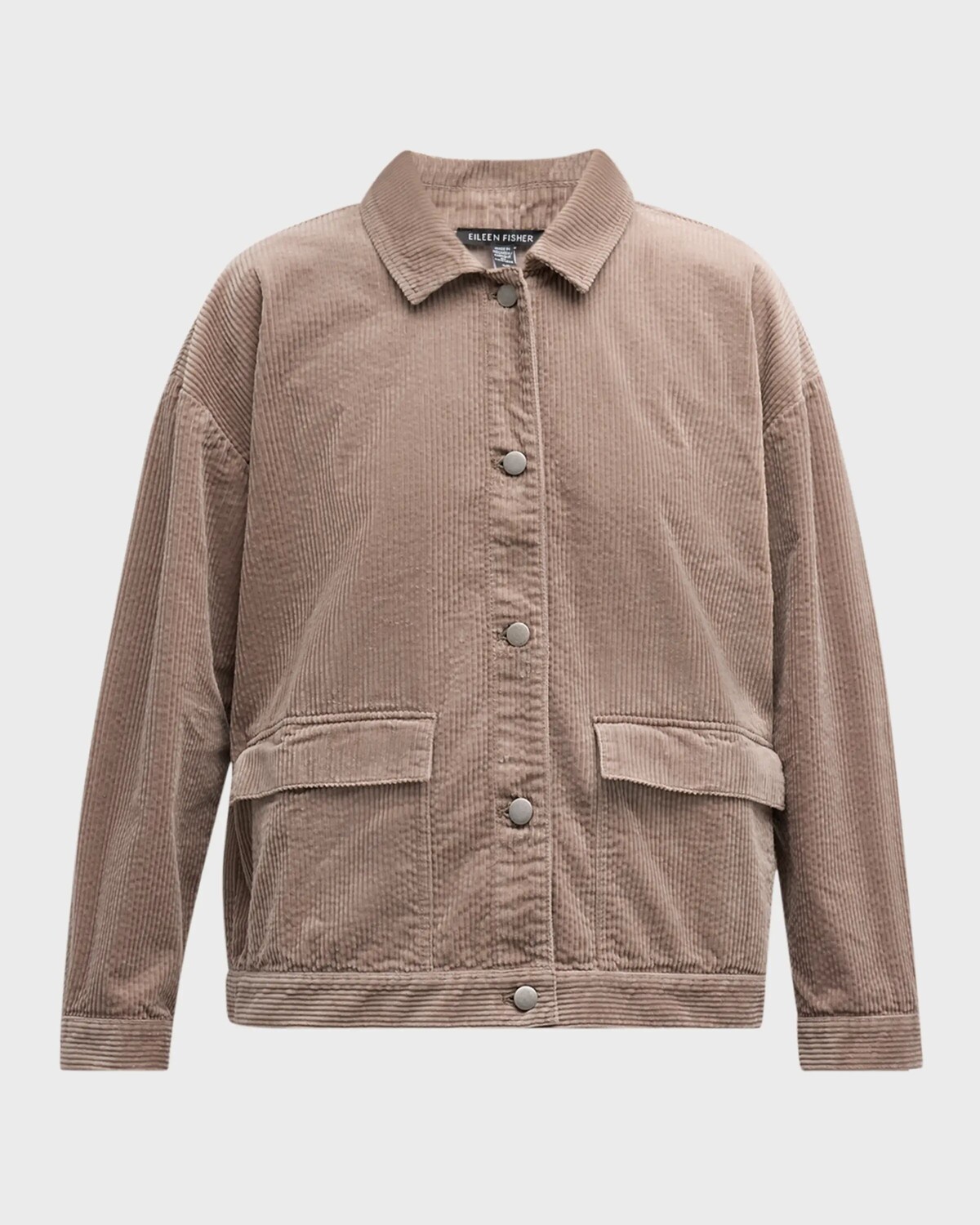 

Вельветовая куртка оверсайз из органического хлопка Eileen Fisher, цвет Taupe